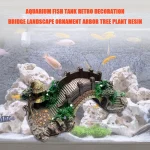 Aquarium Decor Artificial Tree and Bridge Ornament 4