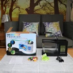 LED Mini Fish Tank Aquarium with Clock and Display 1