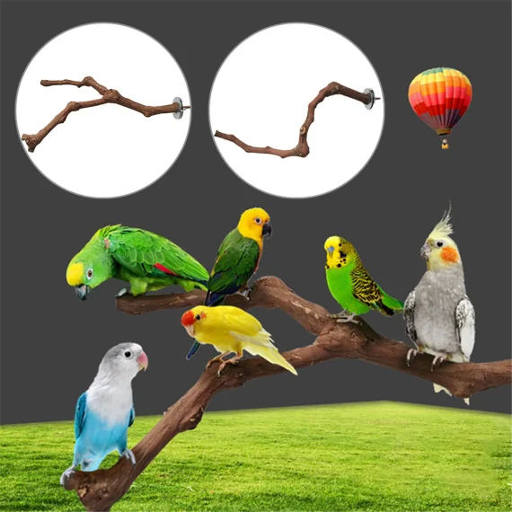 Natural Wooden Bird Perch for Parrots Cage Stand 5 | PricZone