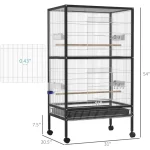 54 inch Rolling Flight Cage Extra Large Bird House 3 | PricZone