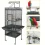 Steel Top Bird Cage with Rolling Brackets for Parrots