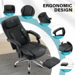 Ergonomic Heated Office Chair with Footrest 6 | PricZone