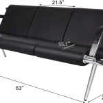 Kinfant 5-seat Reception Chairs with Armrests 6