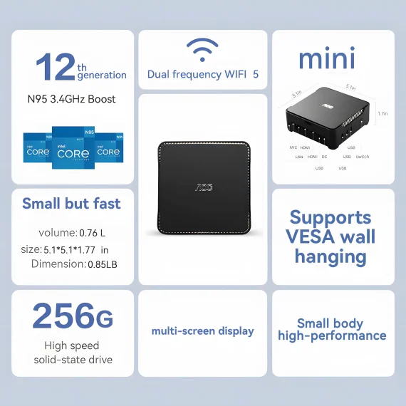 AOC Mini PC MOSS M3 Intel N95 Barebone System 4 | PricZone