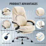 Ergonomic Reclining Office Chair with Footrest 6 | PricZone