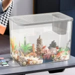 Betta Aquarium Tank Transparent Small Fish Bowl 4