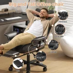 Big and Tall Office Chair 400lbs Wide Seat with Footrest 6 | PricZone