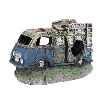 Resin Car Wreck Aquarium Decor Fish Hideout 2