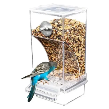 Acrylic Anti-Spill Parrot Feeder and Drinker 1