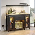 55 Gallon Fish Tank Stand with LED Light and Storage 5