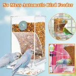 Automatic No Mess Parrot Feeder   Acrylic Bird Cage 2 | PricZone