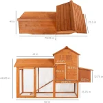 80in an Outdoor Wooden Chicken Coop with a Nesting Box 5 | PricZone