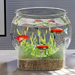 Clear Round Fish Bowl Aquarium Tank Vase 2