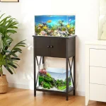 10-Gallon Aquarium Stand with Storage Cabinet 1