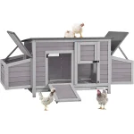 Chicken Coop Outdoor Wooden Hen House with Nesting Boxes 2 | PricZone