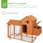 80in an Outdoor Wooden Chicken Coop with a Nesting Box 6 | PricZone