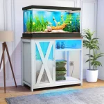 50-gallon Aquarium Stand with LED Light & Power Outlet 1