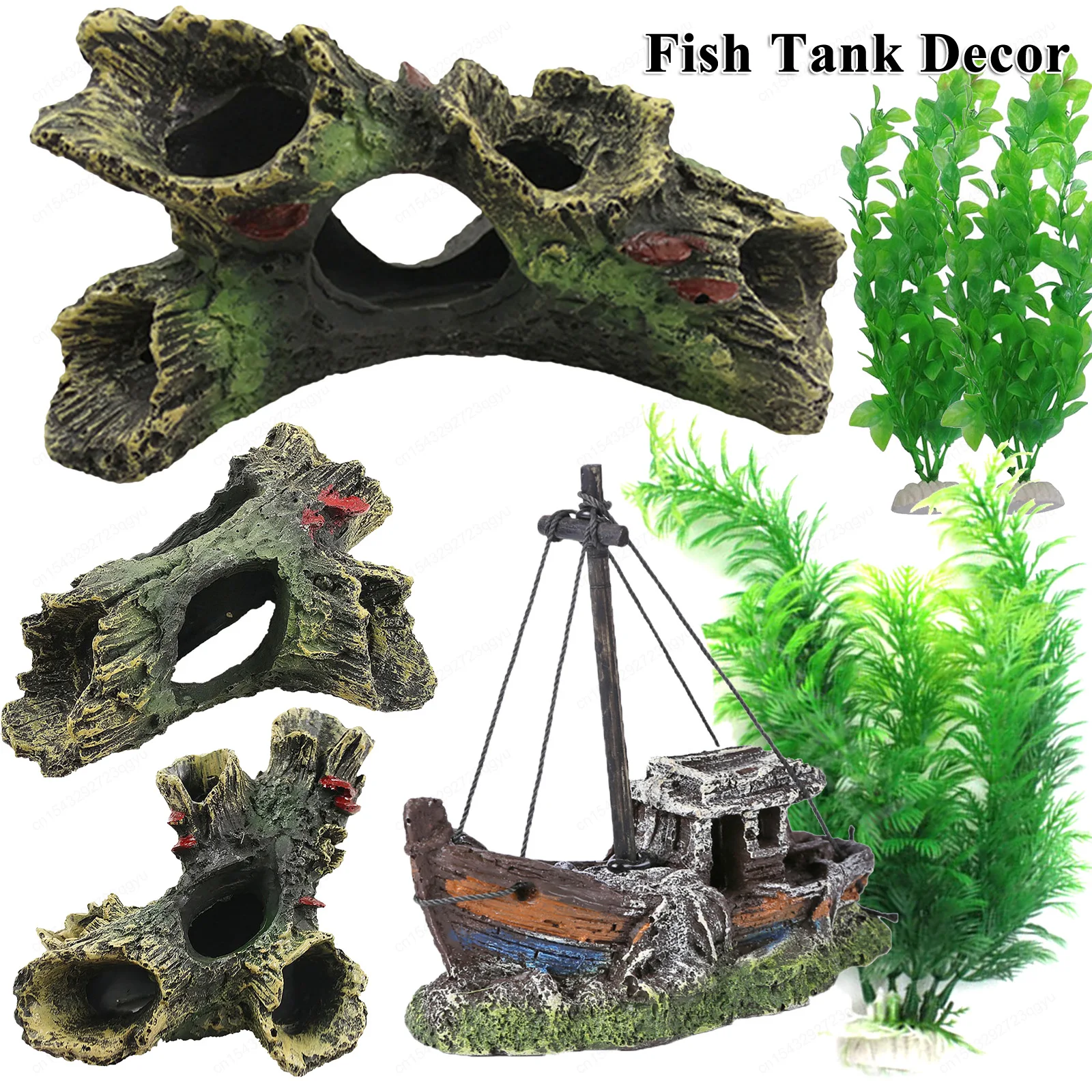 Aquarium Hollow Log Fish Cave Decoration 1 Aquarium Hollow Log Fish Cave Decoration 1