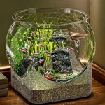 Clear Fish Tank Bowl Small Aquarium Vase Centerpiece 3