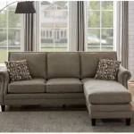 915 inch L shaped Modern Chenille Reversible Sofa Gray 2 | PricZone