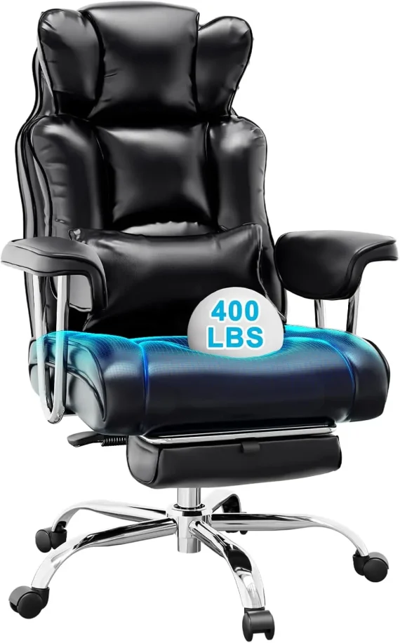 Big and Tall Reclining Office Chair with Footrest 1 | PricZone