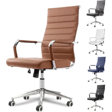 Ergonomic Leather Office Desk Chair Adjustable 2