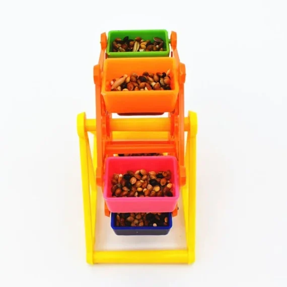 Colorful Parrot Foraging Windmill Feeder Toy 6 | PricZone