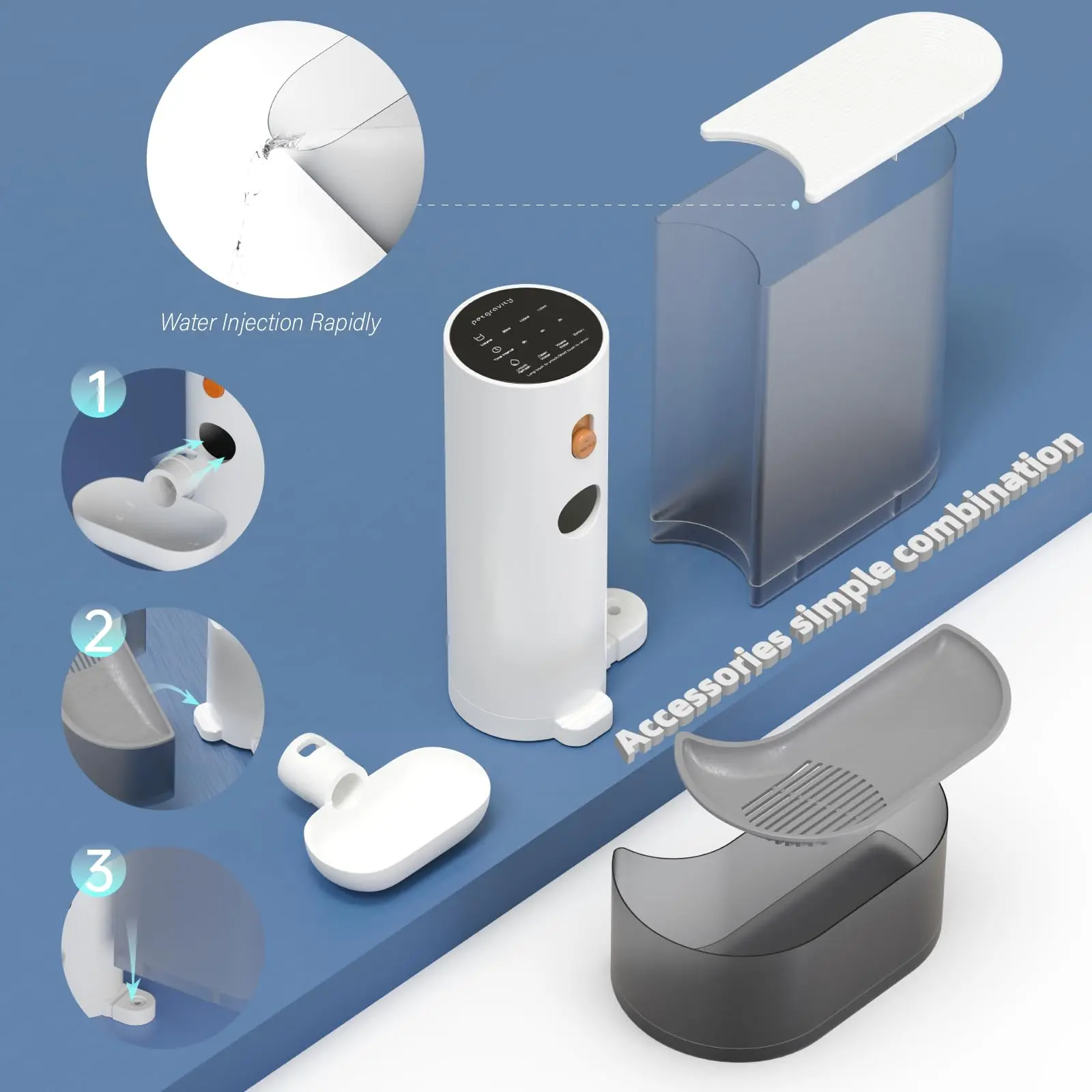 3000ml Cat Water Fountain with Quiet Pump 5 3000ml Cat Water Fountain with Quiet Pump 5