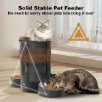 Dual Cat Feeder with Timer and Stainless Bowls 6