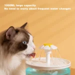 Automatic Cat Water Fountain 1L USB Quiet Bowl 5