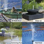 Aquarium Solar Water Pump Hydroponics Filter Aeration Fish Tank Rockery Water Pumping Submersible Pump Pond Fountain Garden 6