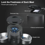 Dual Cat Feeder with Timer and Stainless Bowls 5