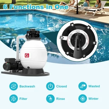 High-Flow 14-16in Pool Filter Pump System 2