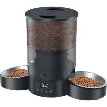 Dual Cat Feeder with Timer and Stainless Bowls 1