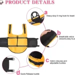 Reflective Ripstop Dog Life Jacket with Handle 5