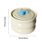 Ceramic Cat Water Fountain 800ml Auto Drink 6