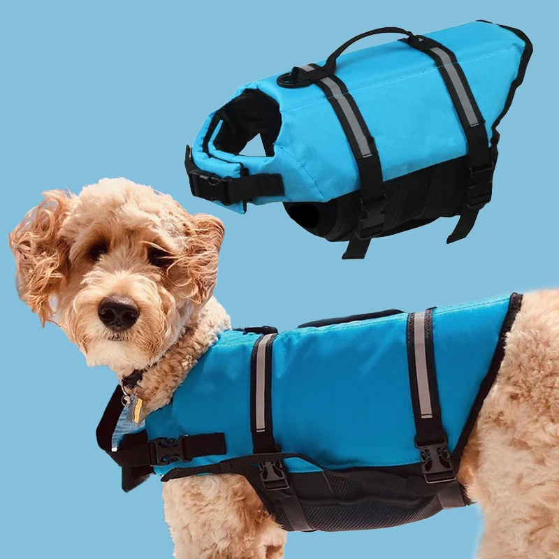 Reflective Ripstop Dog Life Jacket with Handle 1 Reflective Ripstop Dog Life Jacket with Handle 1
