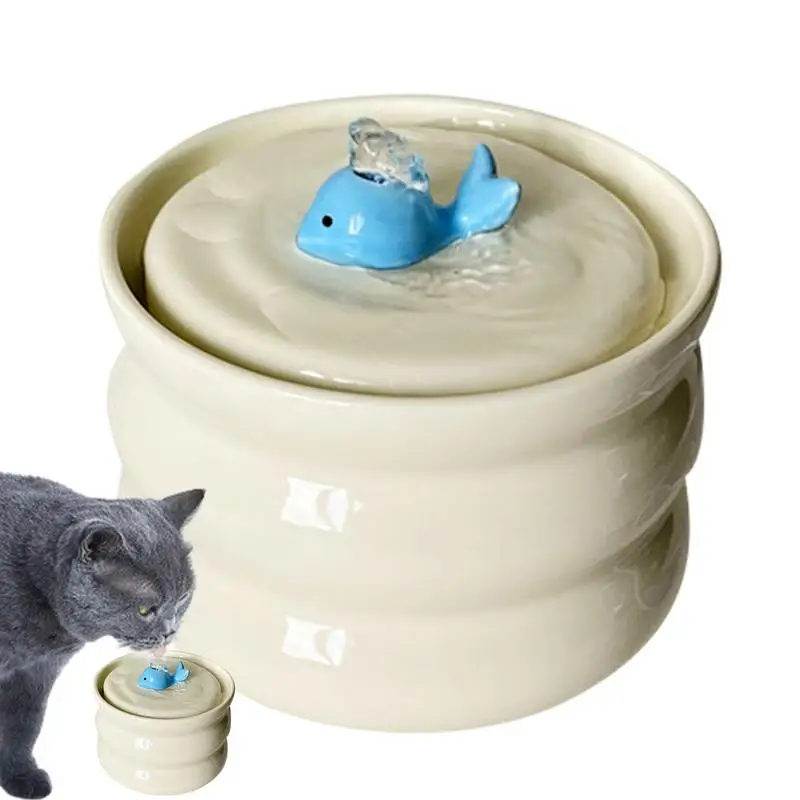 Ceramic Cat Water Fountain 800ml Auto Drink 3 Ceramic Cat Water Fountain 800ml Auto Drink 3