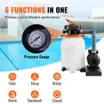 VEVOR Sand Filter Pump for Above Ground Pools 10inch/12inch 1585 GPH Swimming Pool Pumps System & Filters Combo Set for Pool Use 3