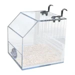 No Mess Acrylic Parrot Feeder for Small Birds 1