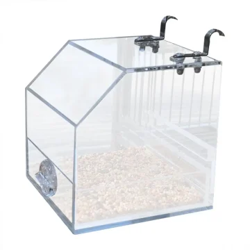 No Mess Acrylic Parrot Feeder for Small Birds 1