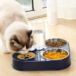 3-in-1 Pet Bowl Feeder With Water Fountain 2