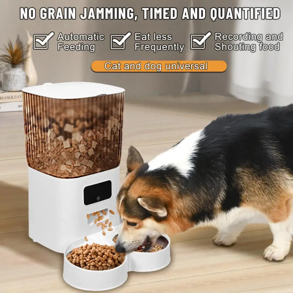 WiFi Smart Pet Feeder with Dual Bowls - 5L 5 WiFi Smart Pet Feeder with Dual Bowls - 5L 5