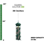 Squirrel Solution200 Squirrel-proof Bird Feeder w/6 Feeding Ports, 3.4-pound Seed Capacity 2