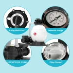 High-Flow 14-16in Pool Filter Pump System 4