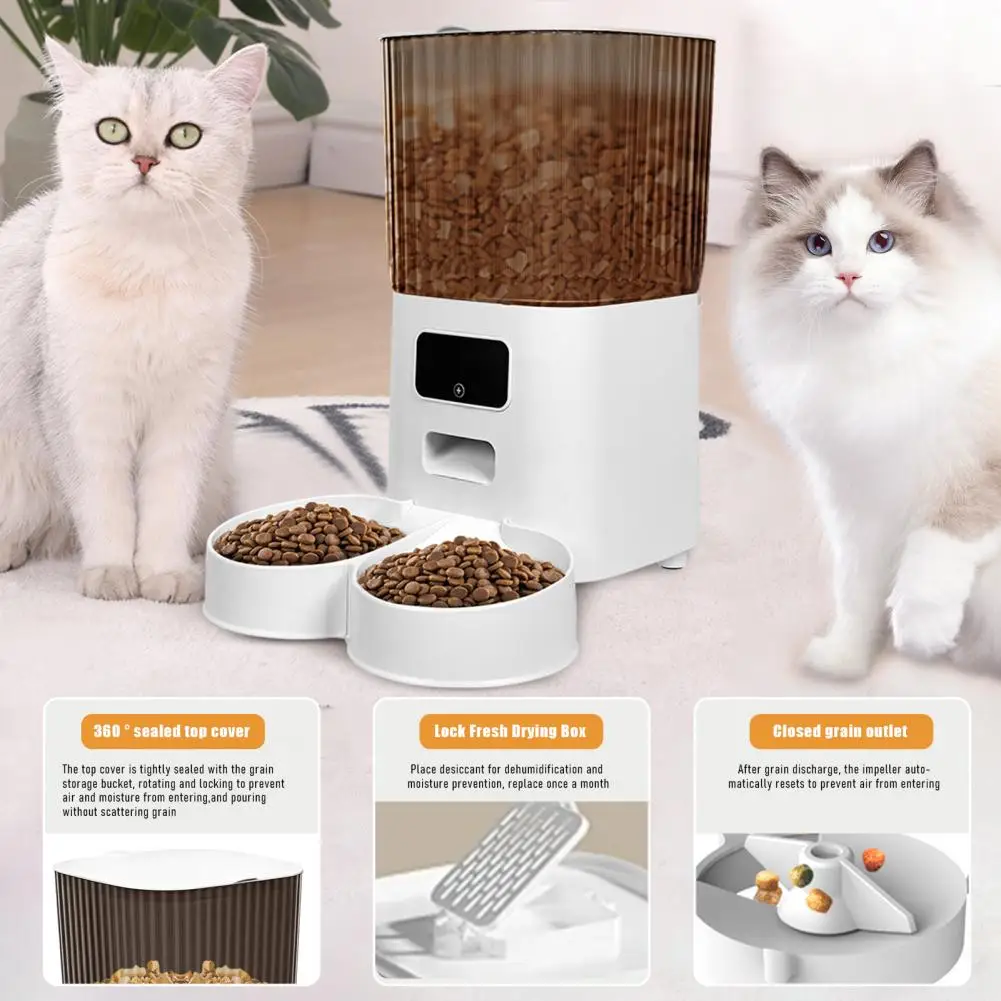 WiFi Smart Pet Feeder with Dual Bowls - 5L 4 WiFi Smart Pet Feeder with Dual Bowls - 5L 4