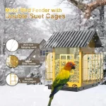Hanging Metal Bird Feeder with Suet Cages 2