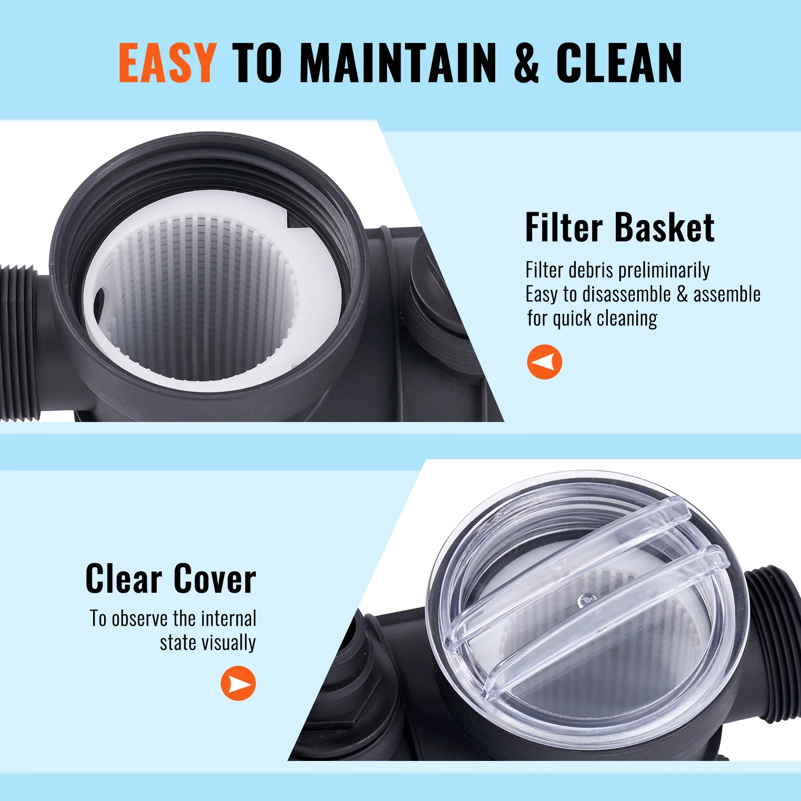 VEVOR Sand Filter Pump for Above-Ground Pools 5 VEVOR Sand Filter Pump for Above-Ground Pools 5