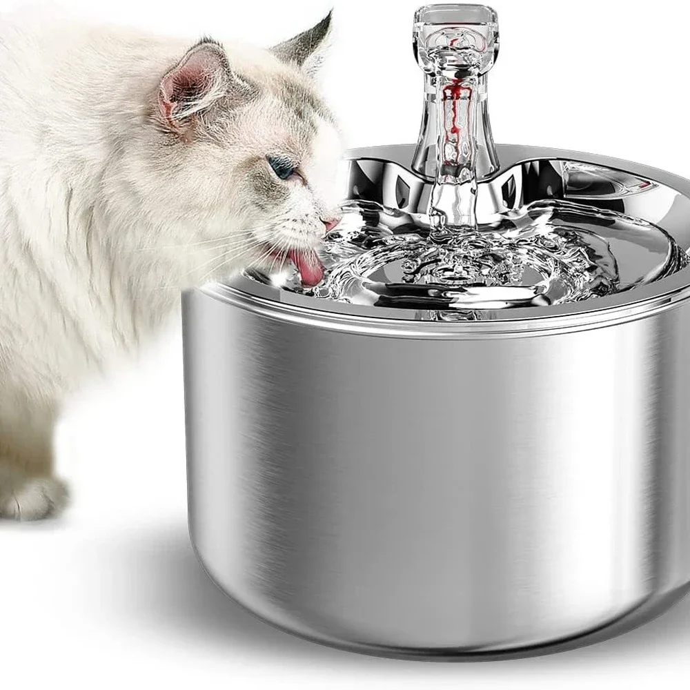 Smart 2L Cat Water Fountain Stainless Steel 1 Smart 2L Cat Water Fountain Stainless Steel 1