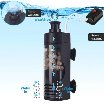 Aquarium Bio Filter with Air Pump & Skimmer 1